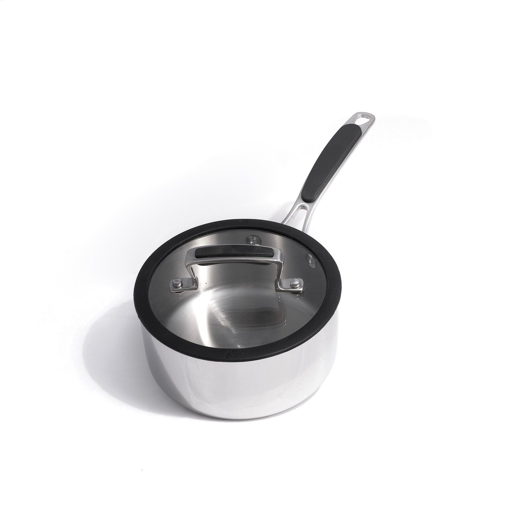 Hot Sale Basics Non-Stick Cookware 8-Piece Set Pots and Pans Black